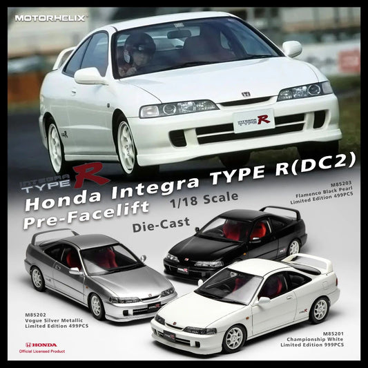 New 1:18 MOTORHELIX Honda Integra Type R (DC2) – Pre-Facelift Early Edition | Limited 999/499 Units