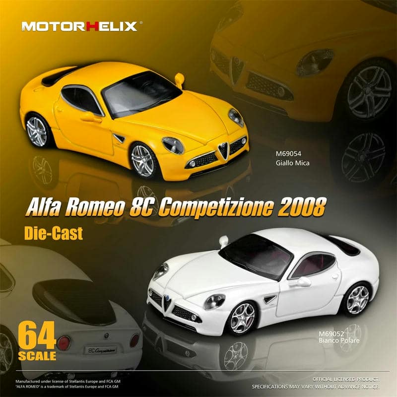 MOTORHELIX MH 1:64 Alfa Romeo 8C Competizione 2008 Diecast Model