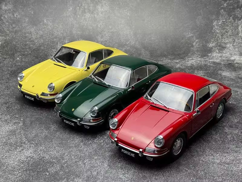 Porsche 901 (1964) 1:18 Diecast Classic Model by Kyosho (Red / Green / Beige – Fully Functional)