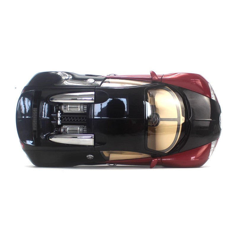 AUTOart Bugatti Veyron EB 16.4 – 1:18 Scale Alloy Mode(Black,Red, Full Function Display Piece)(70909)