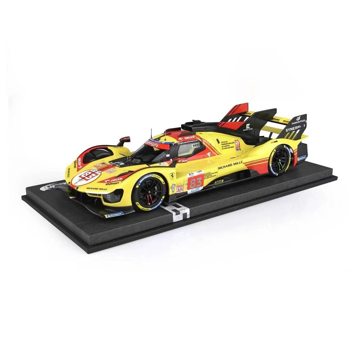 AUTOart Ferrari 499P #83 – 2025 Le Mans Winner (Ye Yifei Edition)1:18 Resin Display Model – Modena Yellow Hypercar Champion