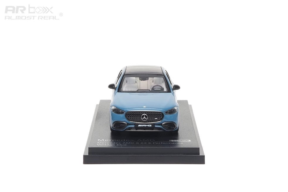 Mercedes-AMG S 63 E Performance (2023) – 1:64 Diecast Model by Almost Real (Porcelain Blue – Static Collector’s Edition)