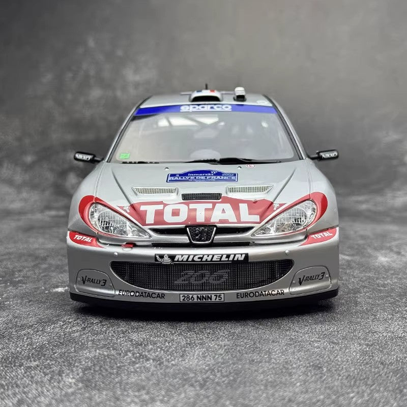 Peugeot 206 WRC – Panizzi TDC Silver 2002 (1:18 Scale by OTTO, Limited Edition of 2,000)(OT1085)