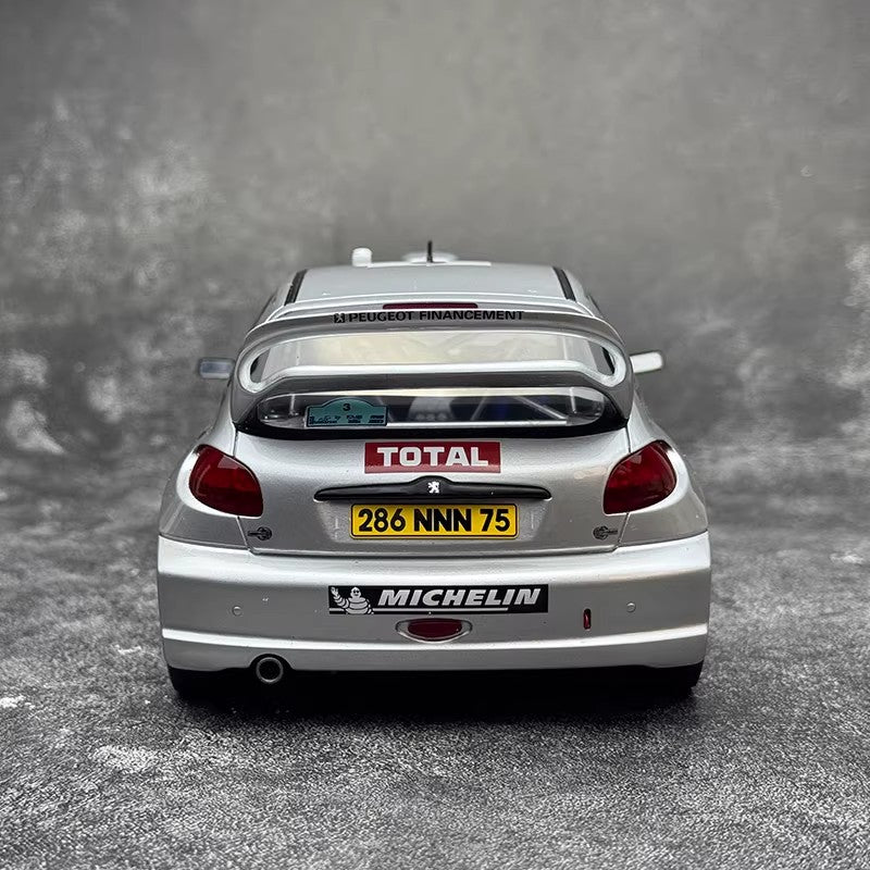 Peugeot 206 WRC – Panizzi TDC Silver 2002 (1:18 Scale by OTTO, Limited Edition of 2,000)(OT1085)