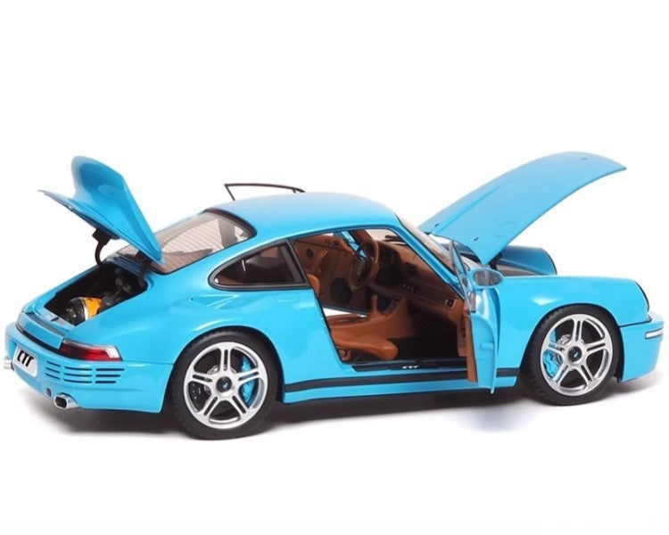 RUF CTR Anniversary Edition (2017) – 1:18 Diecast Model by Almost Real (Sky Blue – Fully Open, Limited to 504 Units)(880302)
