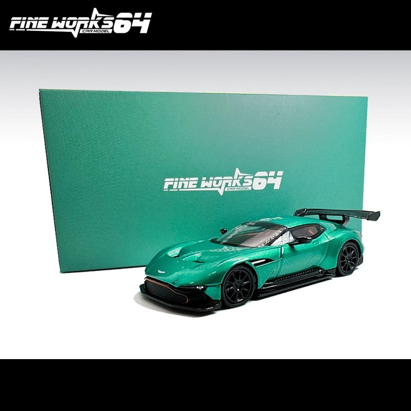 Fineworks64 1/64 アストンマーティン ヴァルカン グリーン ASTON MARTIN VULCAN MARTIN GREEN HOOD OPENS 1/64 DIECAST CAR BY