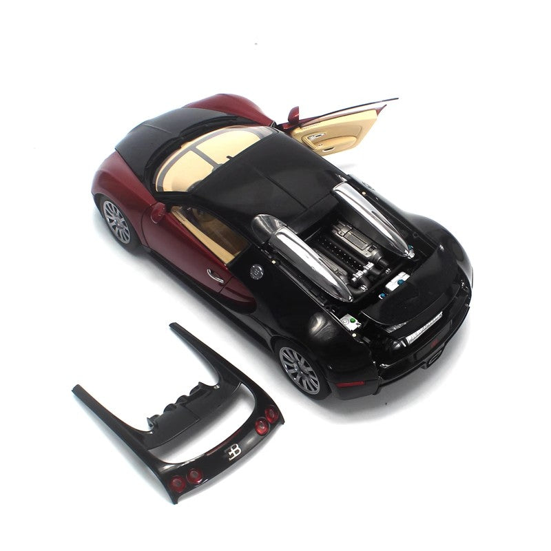 AUTOart Bugatti Veyron EB 16.4 – 1:18 Scale Alloy Mode(Black,Red, Full Function Display Piece)(70909)