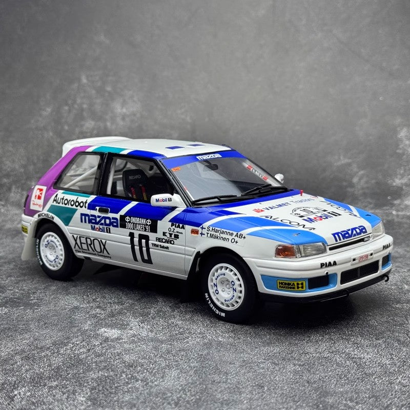 Mazda 323 GTX Gr. A #10 T. Mäkinen – 1991 1000 Lakes Rally (1:18 Scale Resin Model by OTTO, Limited Edition)(OT1099)
