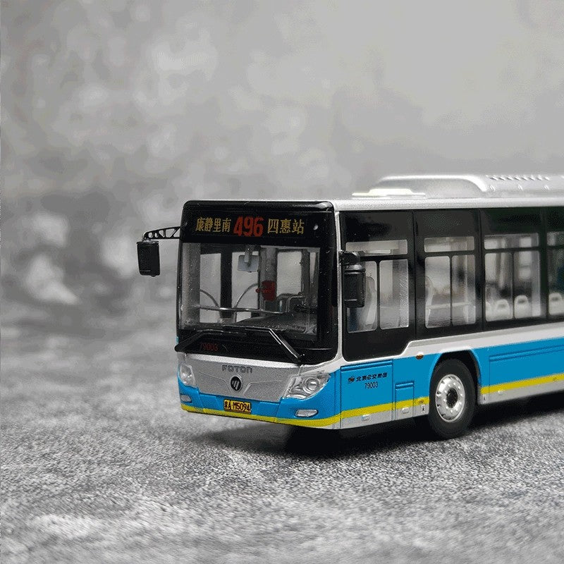 Original 1:64 Beijing Bus Route 496 Diecast Model