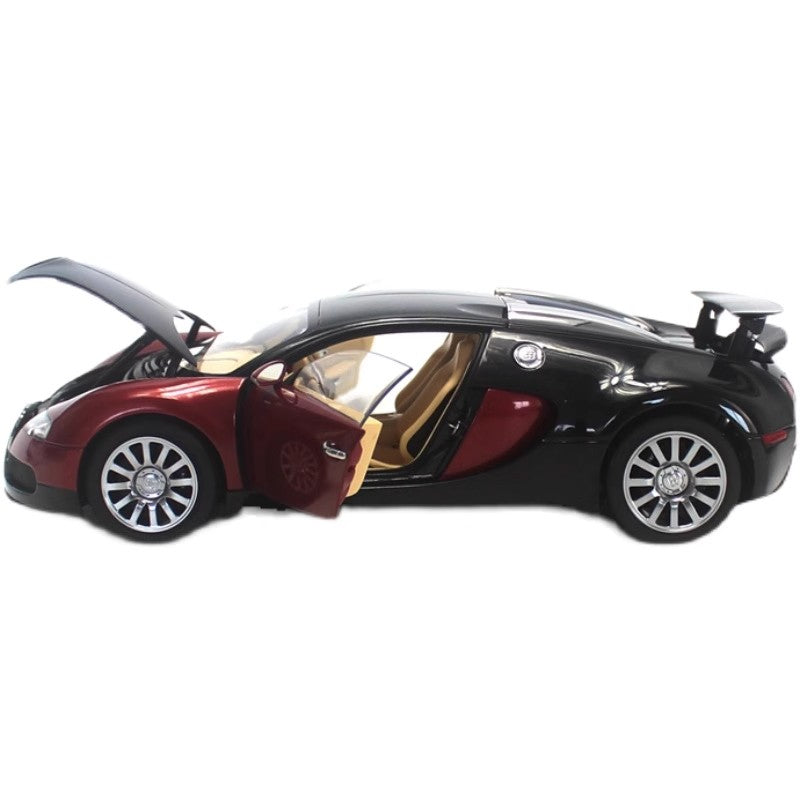 AUTOart Bugatti Veyron EB 16.4 – 1:18 Scale Alloy Mode(Black,Red, Full Function Display Piece)(70909)