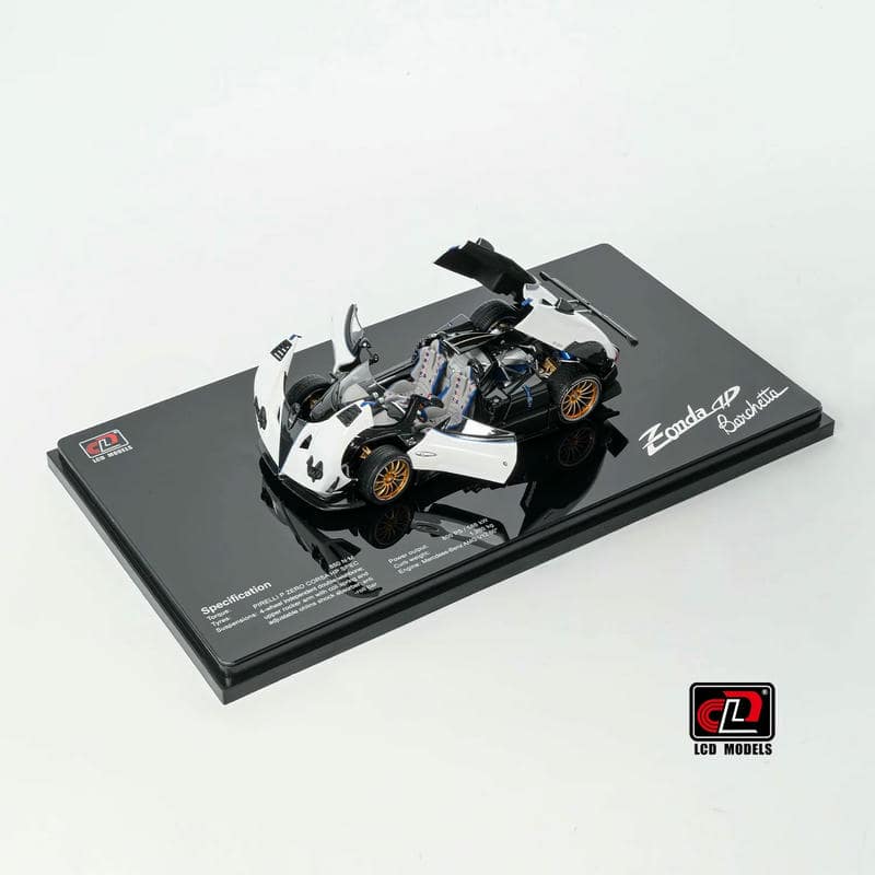 LCD Models 1:43 Pagani Zonda HP White Diecast Model Car