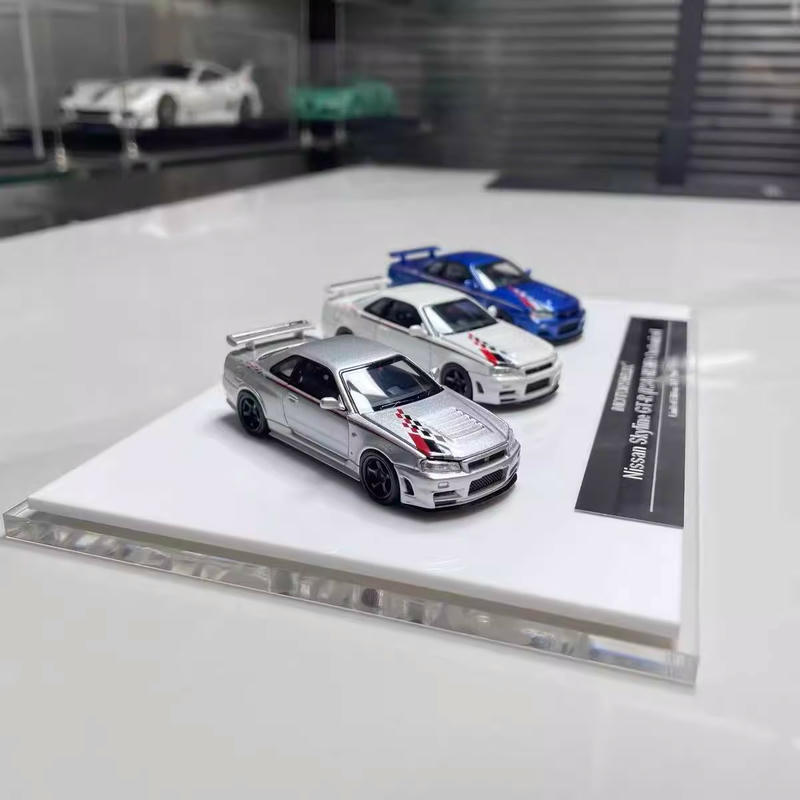 MotorHelix 1:64 Nissan R34 Skyline Three-Car Set – Foshan Exhibition Limited Edition