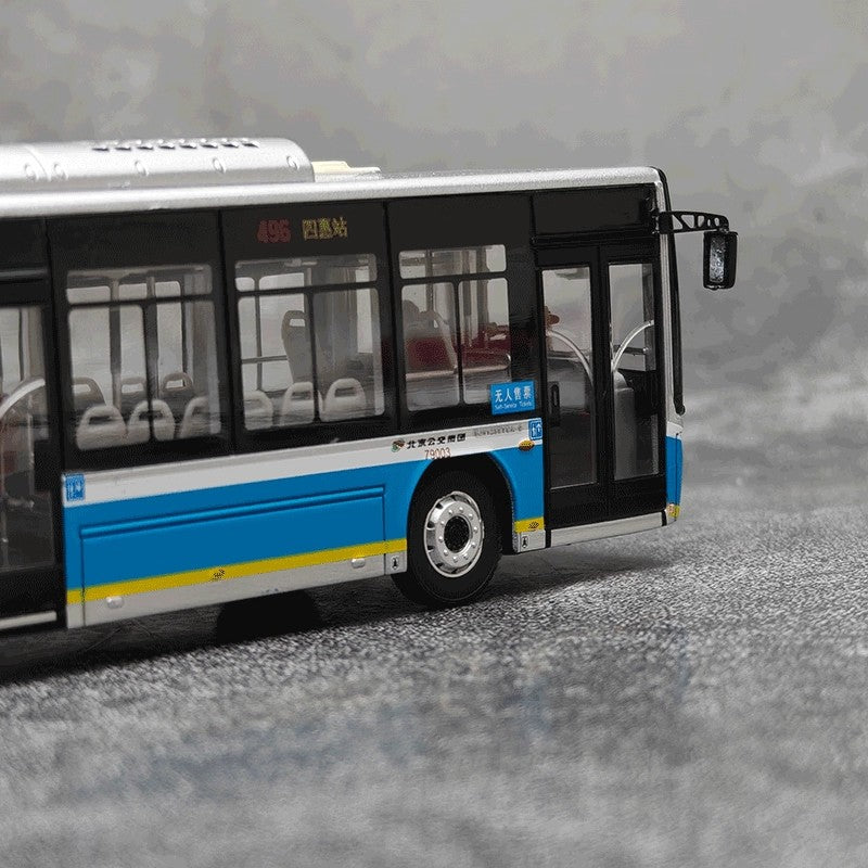 Original 1:64 Beijing Bus Route 496 Diecast Model