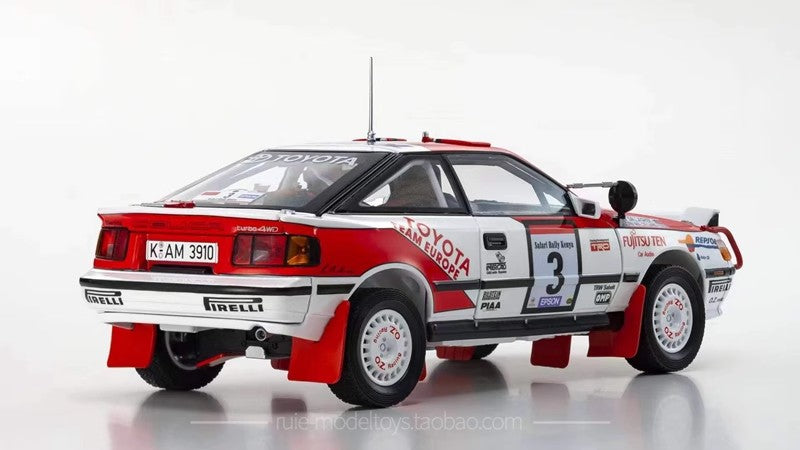 Toyota Celica GT-Four ST185 1:18 Diecast Rally Model by Kyosho (1990 Safari #3 / 1991 Monte Carlo #2)
