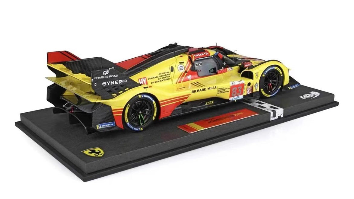 AUTOart Ferrari 499P #83 – 2025 Le Mans Winner (Ye Yifei Edition)1:18 Resin Display Model – Modena Yellow Hypercar Champion