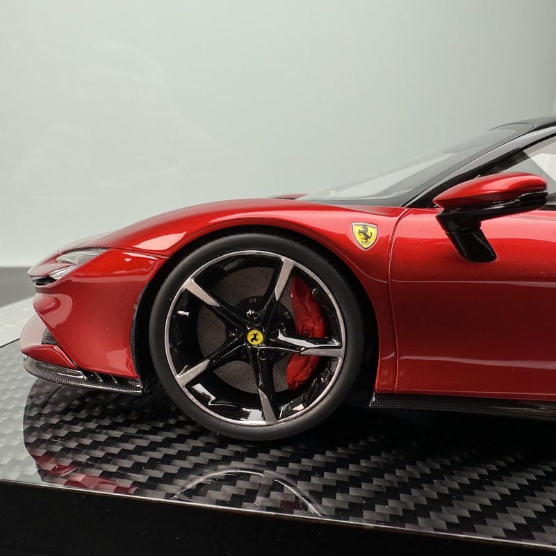 Vehicle Art 1:18 SF90 Resin Model – Limited Edition Prancing Horse Masterpiece(Metallic Red)