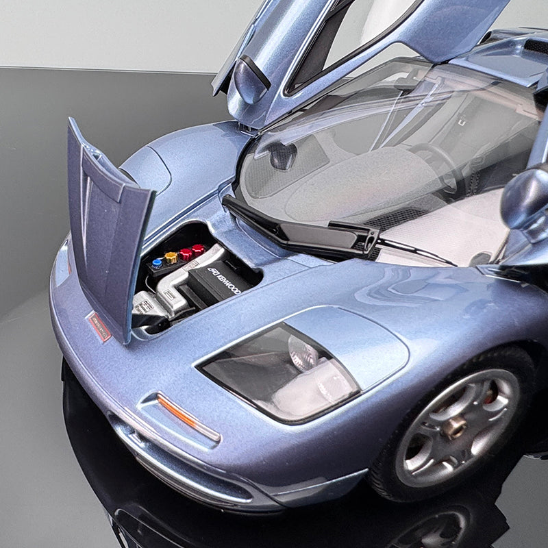 McLaren F1 XP5 Diecast Model – 1:18 Scale Interactive Collectible by LCD ice blue