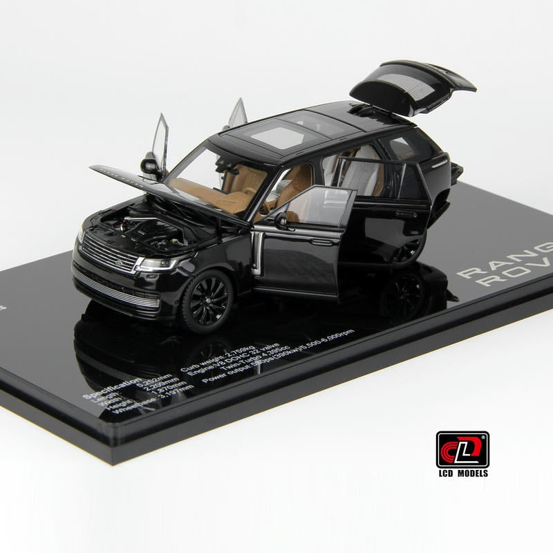 Pre-Order LCD 1:43 Range Rover Alloy Full-Open Model – Acrylic Display & Transparent Sunroof