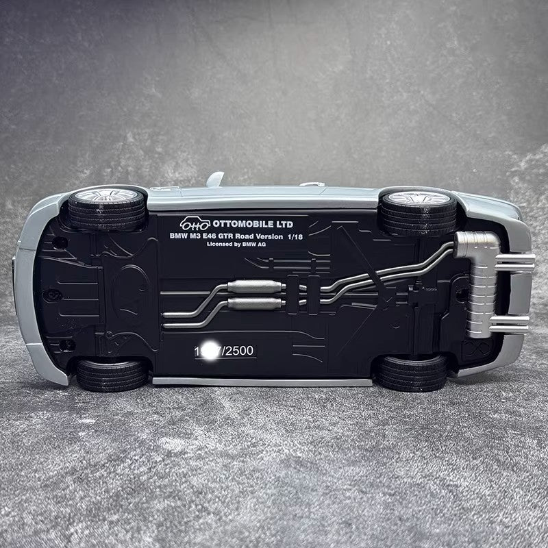 BMW E46 M3 GTR – 1:18 Scale Resin Model by OTTO (Limited Edition of 2,500 | Grey | With Display Base)(OT1128)