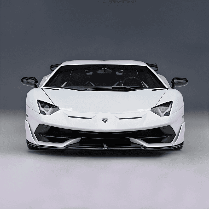 AutoArt Lamborghini Aventador SVJ 1:18 Scale Diecast Model – Diecast Supercar Collection(White)