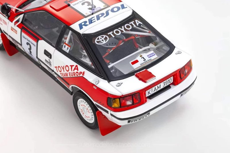 Toyota Celica GT-Four ST185 1:18 Diecast Rally Model by Kyosho (1990 Safari #3 / 1991 Monte Carlo #2)