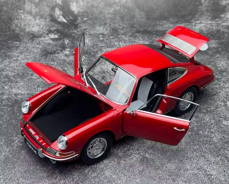 Porsche 901 (1964) 1:18 Diecast Classic Model by Kyosho (Red / Green / Beige – Fully Functional)