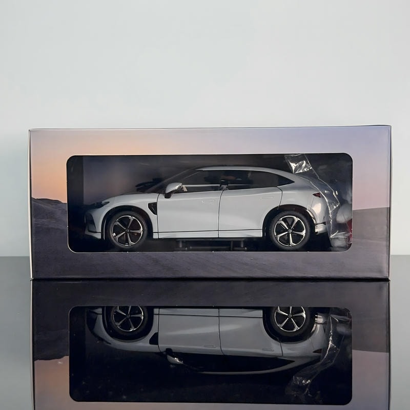 1/18 original BYD Song L 2024 cyan-blue diecast car model alloy simulation car model