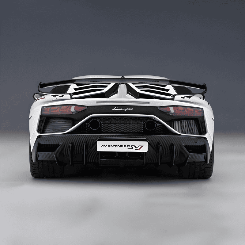 AutoArt Lamborghini Aventador SVJ 1:18 Scale Diecast Model – Diecast Supercar Collection(White)