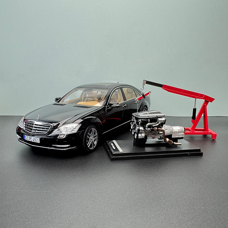 MH 1:18 Mercedes‑Benz S600L W221 Die‑Cast Alloy Model – Opening Panels & Engine Bay Display