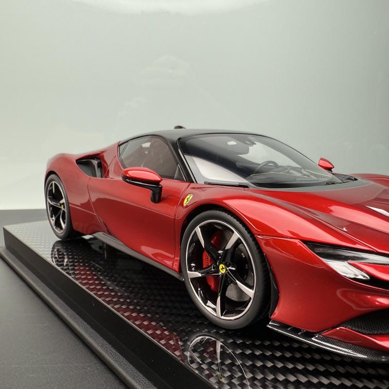 Vehicle Art 1:18 SF90 Resin Model – Limited Edition Prancing Horse Masterpiece(Metallic Red)