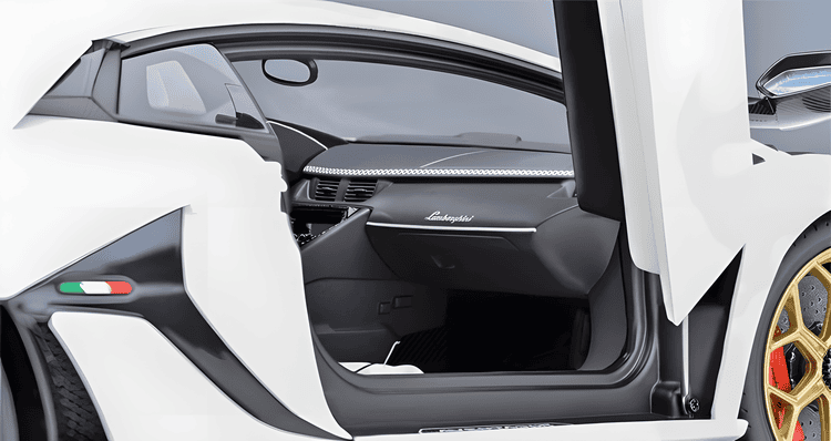 AutoArt Lamborghini Aventador SVJ 1:18 Scale Diecast Model – Diecast Supercar Collection(White)