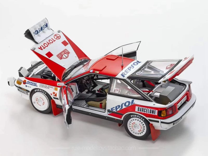 Toyota Celica GT-Four ST185 1:18 Diecast Rally Model by Kyosho (1990 Safari #3 / 1991 Monte Carlo #2)