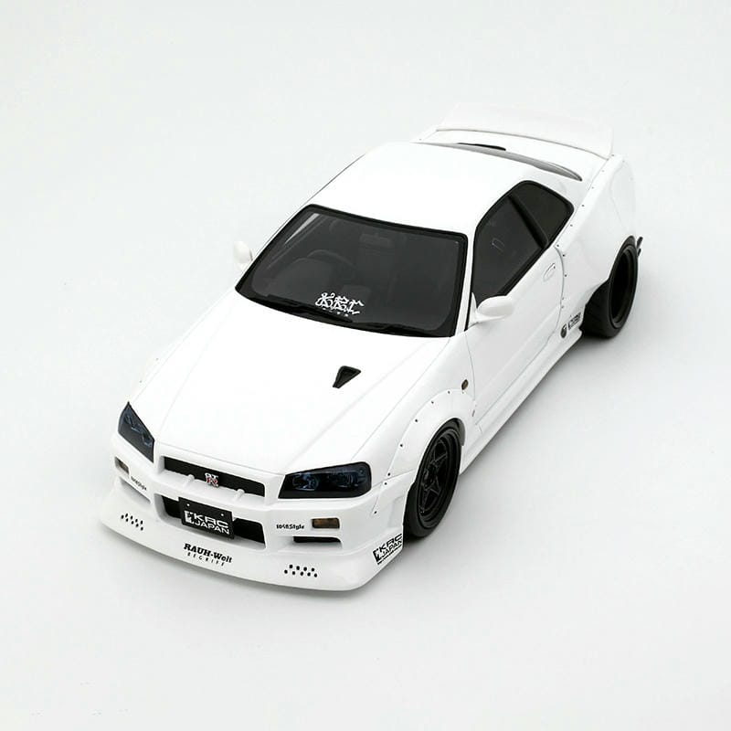 OTTO 1:18 Nissan Skyline GT-R (BNR34) Pearl White QX1 2019