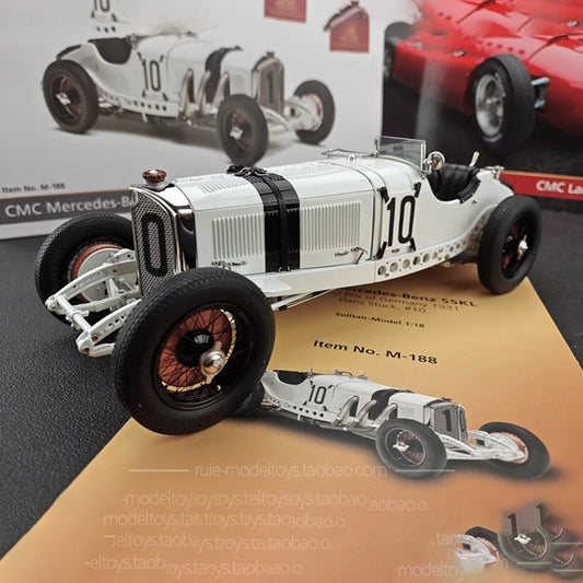 CMC Mercedes-Benz SSKL 1931 “White Elephant” No.10 M-188 1:18 Diecast Model Car