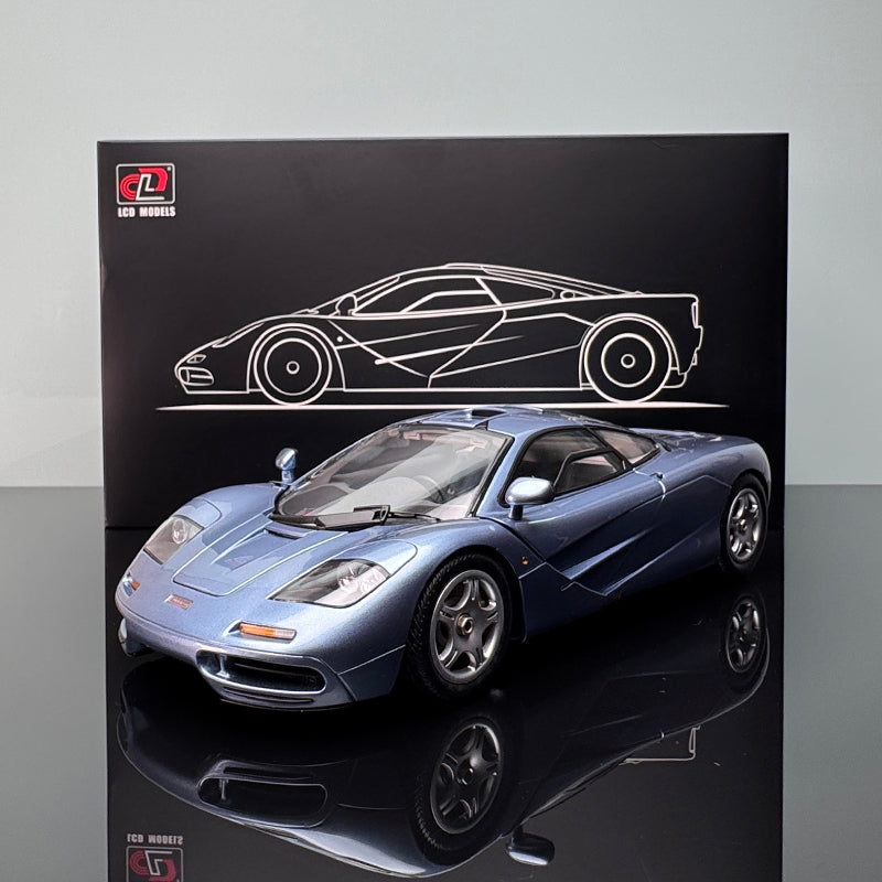 McLaren F1 XP5 Diecast Model – 1:18 Scale Interactive Collectible by LCD ice blue