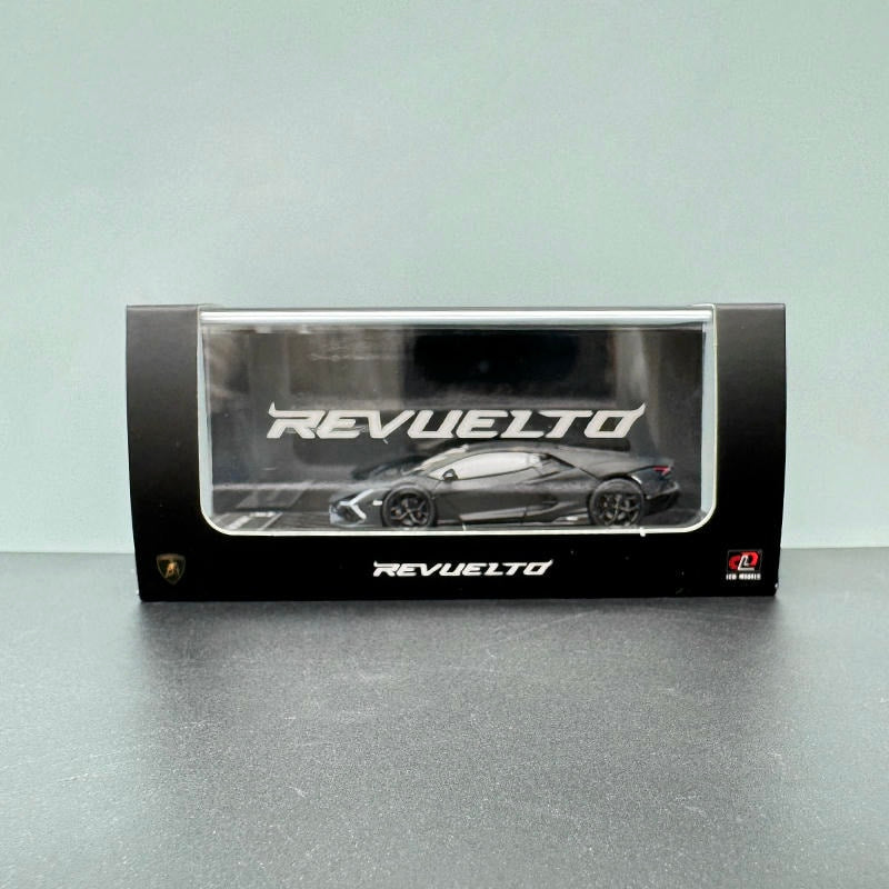 LCD 1:64 Lamborghini Revuelto Diecast Model Car – Opening Rear Engine Cover & Acrylic Display Base