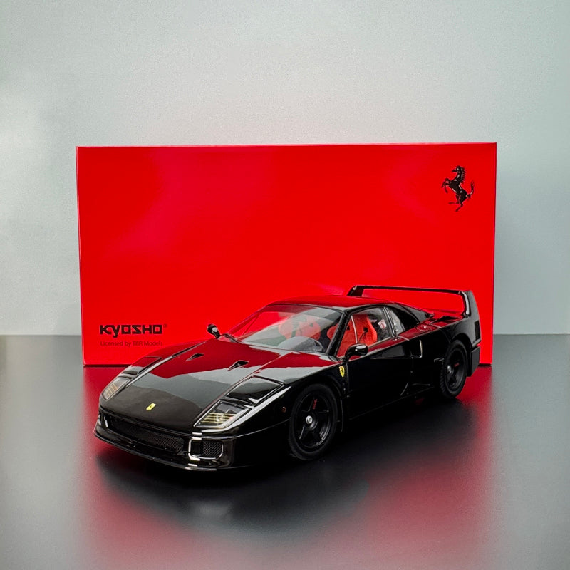 Kyosho 1:18 Ferrari F40 Black Diecast Model – Fully Opening Supercar collection