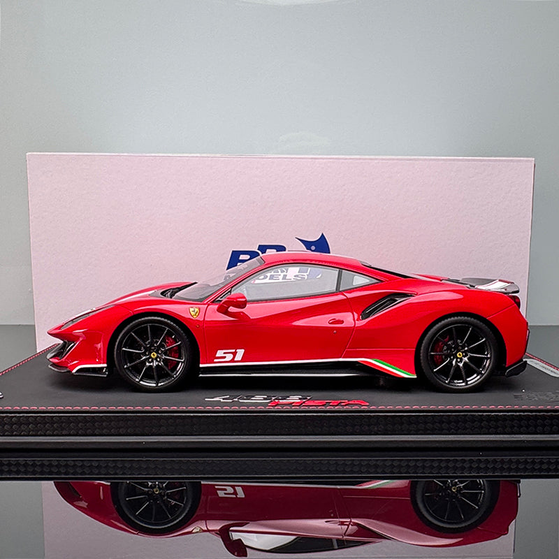 Ferrari 488 Pista Diecast Model – BBR 1:18 Limited Edition (Red No. 51)