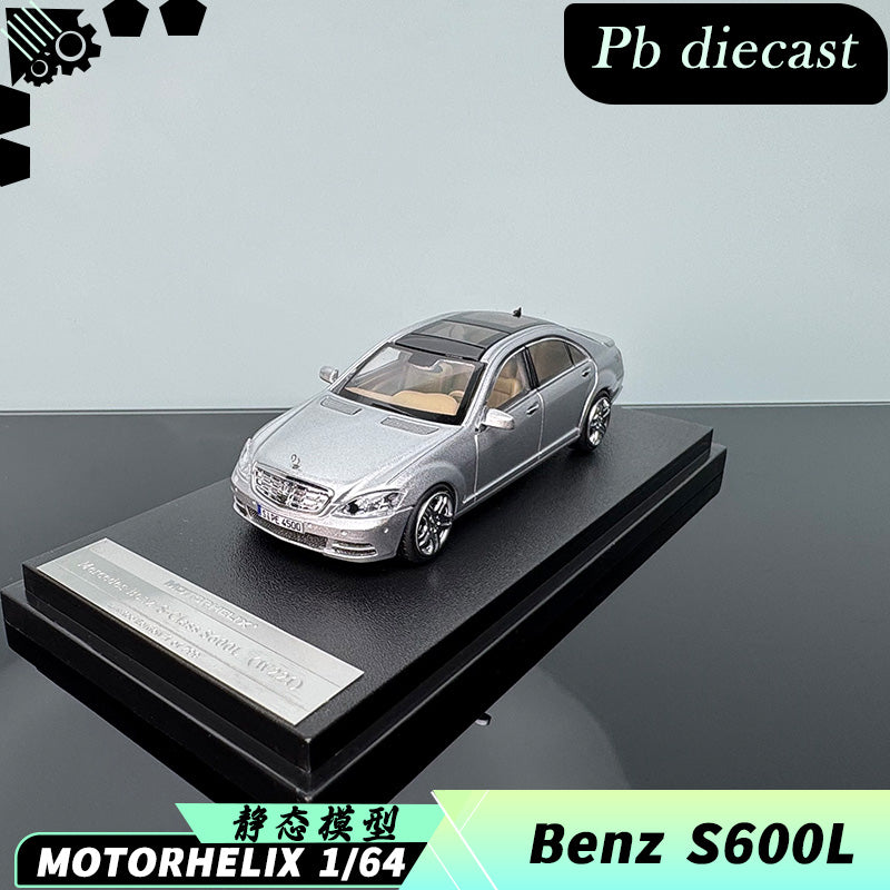 MotorHelix MH Mercedes-Benz S600L W221 1:64 Diecast Model – Multi-Color Luxury Collectible