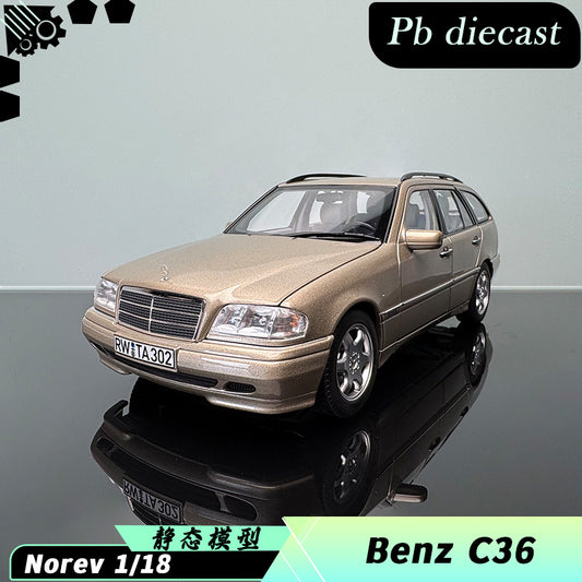 Norev 1997 Benz C36 AMG W202 1:18 Diecast Model– Champagne Silver (183388)