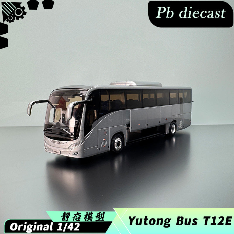 Yutong Bus T12E 1:42 Alloy Model - Door Opening Die Casting Car Model