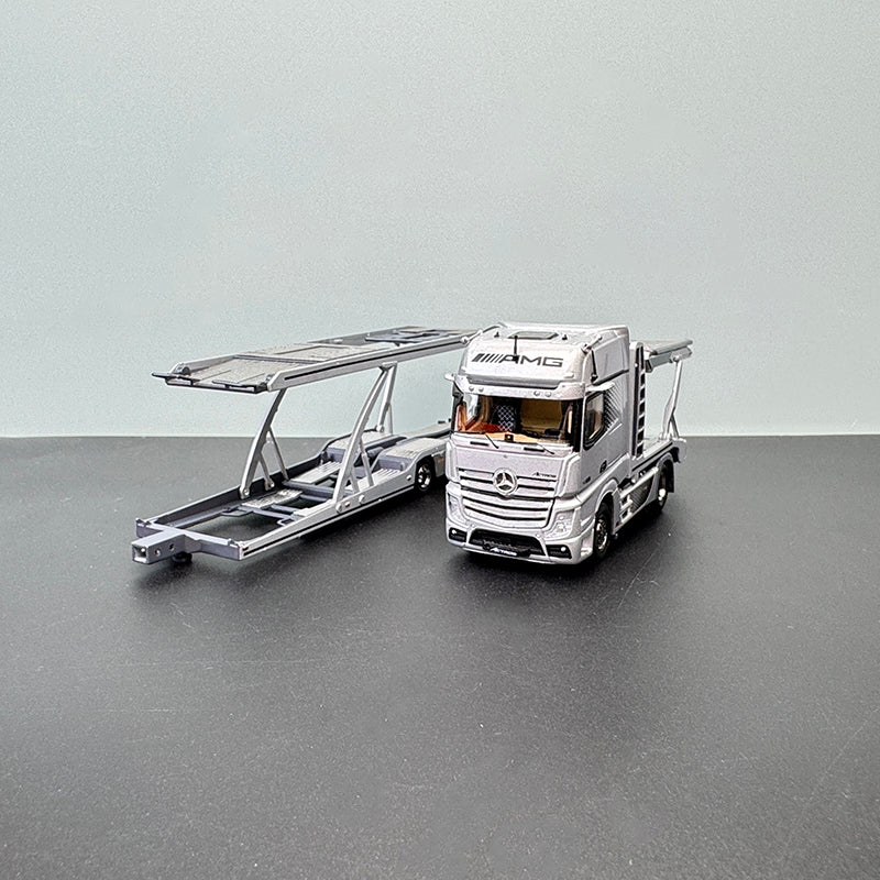 GCD 1:64 Mercedes-Benz Actors Double-Decker Transporter – Modular Collector’s Hauler (Compatible with Multiple Brands)