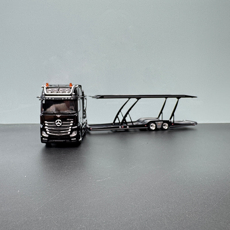 GCD 1:64 Mercedes-Benz Actors Double-Decker Transporter – Modular Collector’s Hauler (Compatible with Multiple Brands)