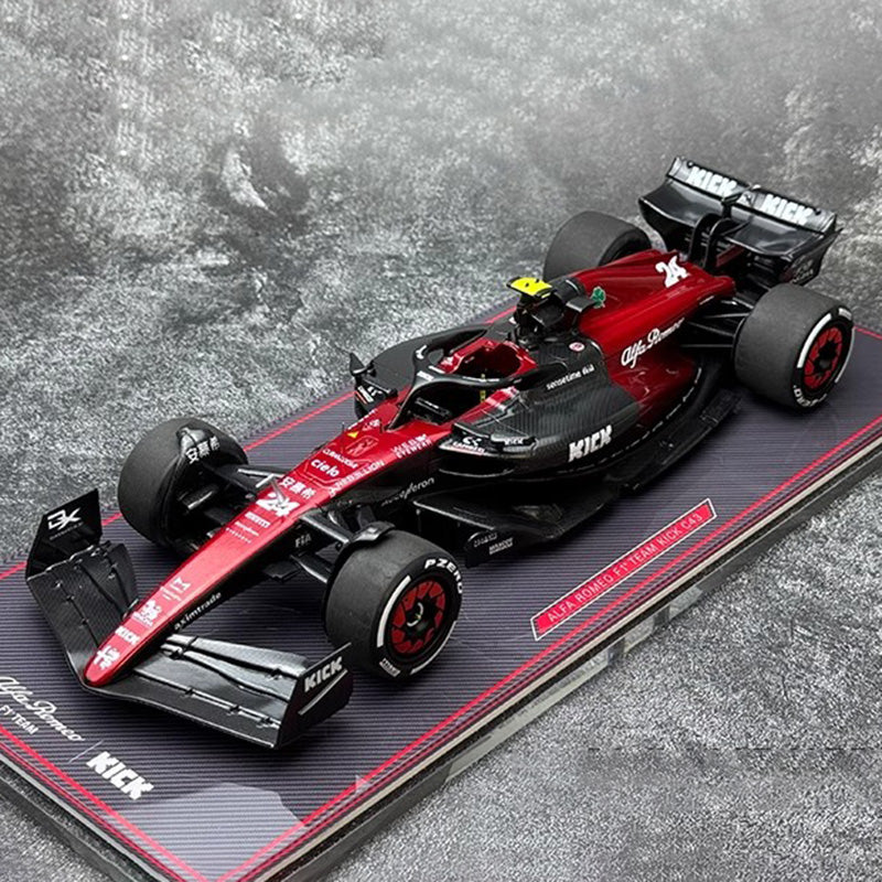 Alfa Romeo F1 C43 – #24 Zhou Guanyu Australia GP Edition 1:18 Scale Model by Kilo NZG (Alloy Shell with Display Base & Cover)