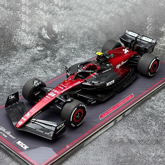 Alfa Romeo F1 C43 – #24 Zhou Guanyu Australia GP Edition 1:18 Scale Model by Kilo NZG (Alloy Shell with Display Base & Cover)