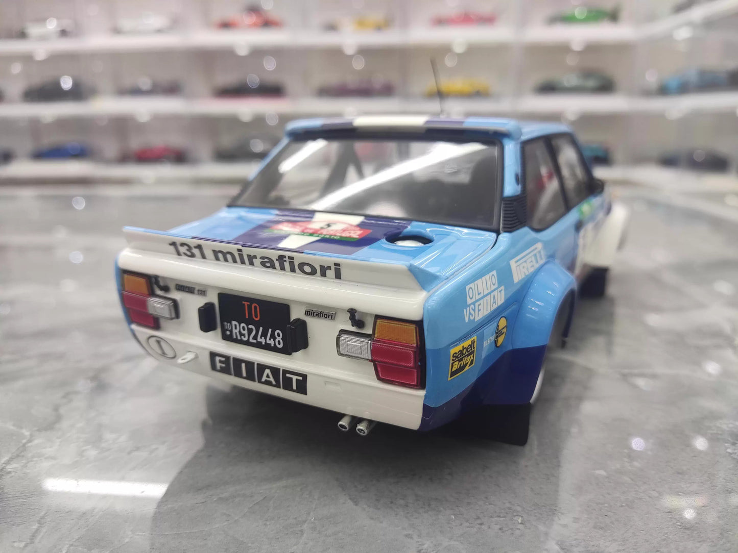 Fiat 131 1:18 Diecast Model by Kyosho (No. 5 Rally Livery – Collector's Static Edition)