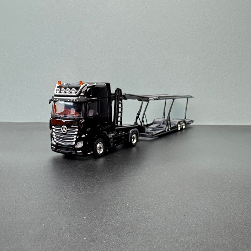 GCD 1:64 Mercedes-Benz Actors Double-Decker Transporter – Modular Collector’s Hauler (Compatible with Multiple Brands)