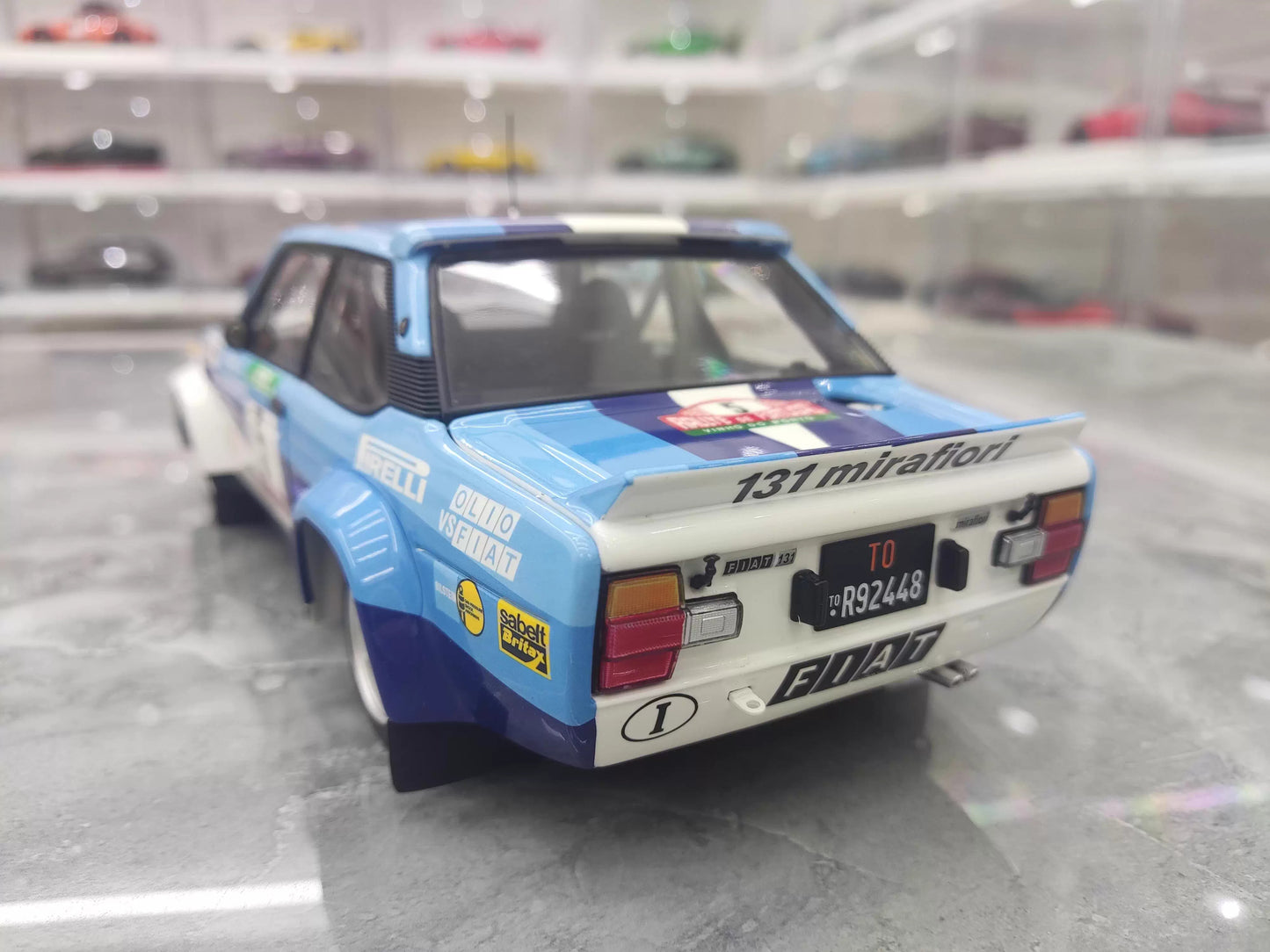 Fiat 131 1:18 Diecast Model by Kyosho (No. 5 Rally Livery – Collector's Static Edition)