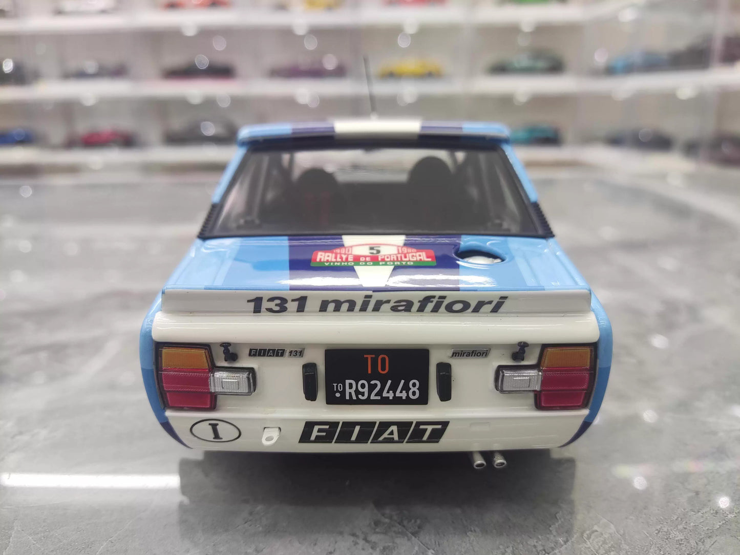 Fiat 131 1:18 Diecast Model by Kyosho (No. 5 Rally Livery – Collector's Static Edition)