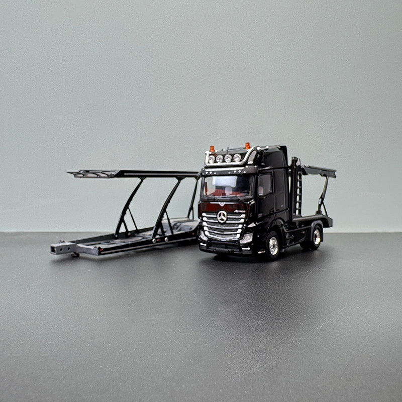GCD 1:64 Mercedes-Benz Actors Double-Decker Transporter – Modular Collector’s Hauler (Compatible with Multiple Brands)